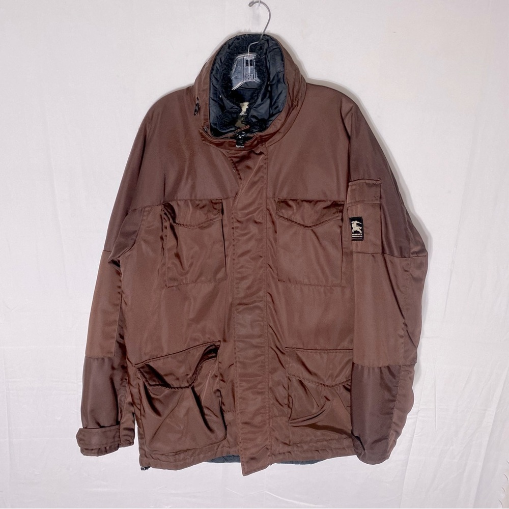 Burberry Men’s Brown Goose Down Filled Weatherproof Fall Jacket Winter Coat L